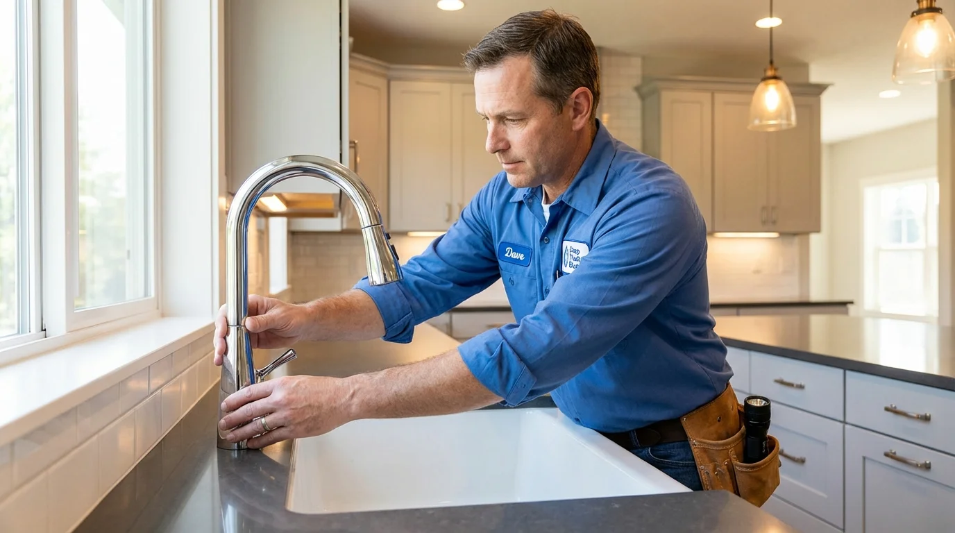 Kitchen faucet installation by Johns Plumbing LLC in Malone